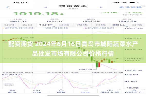 配资期货 2024年6月16日青岛市城阳蔬菜水产品批发市场有限公司价格行情