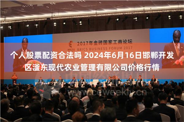 个人股票配资合法吗 2024年6月16日邯郸开发区滏东现代农业管理有限公司价格行情