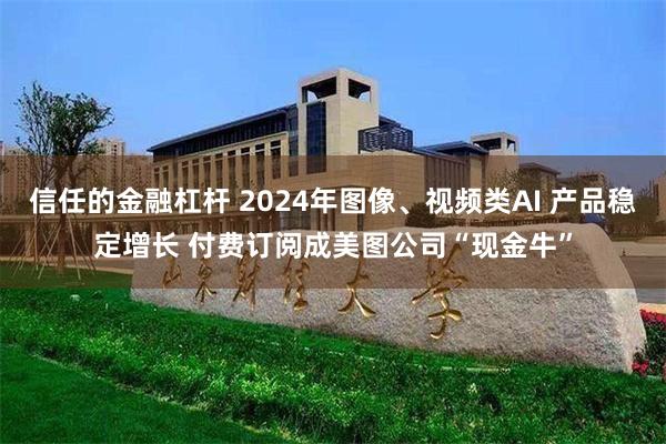 信任的金融杠杆 2024年图像、视频类AI 产品稳定增长 付费订阅成美图公司“现金牛”